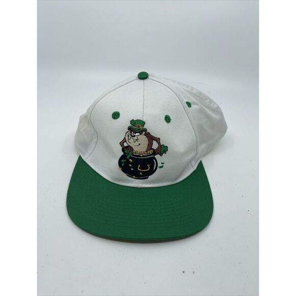 Looney Tunes Snapback Hat Tazmanian Devil “Pot of Gold” 97 Shamrock St Pats Day - Picture 1 of 5